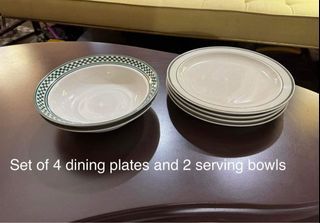 Dining plates & serving bowls- stone ware