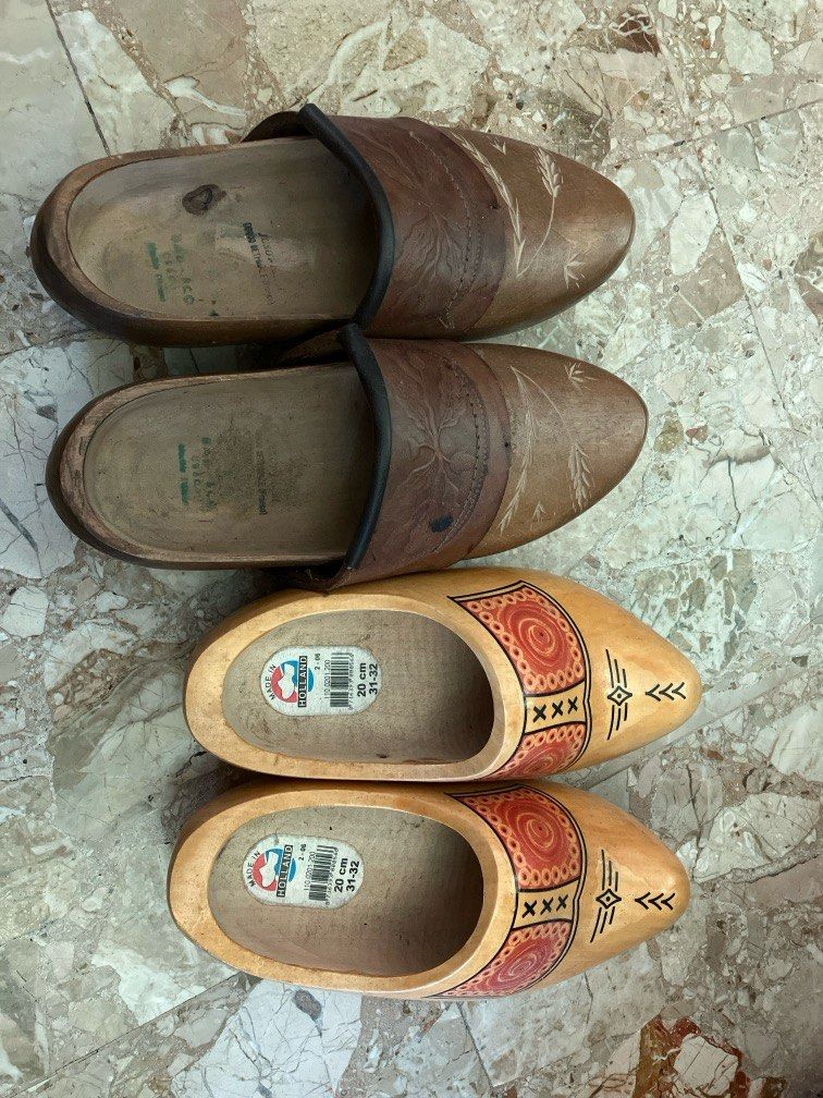 Dutch wooden clogs, Women's Fashion, Footwear, Loafers on Carousell
