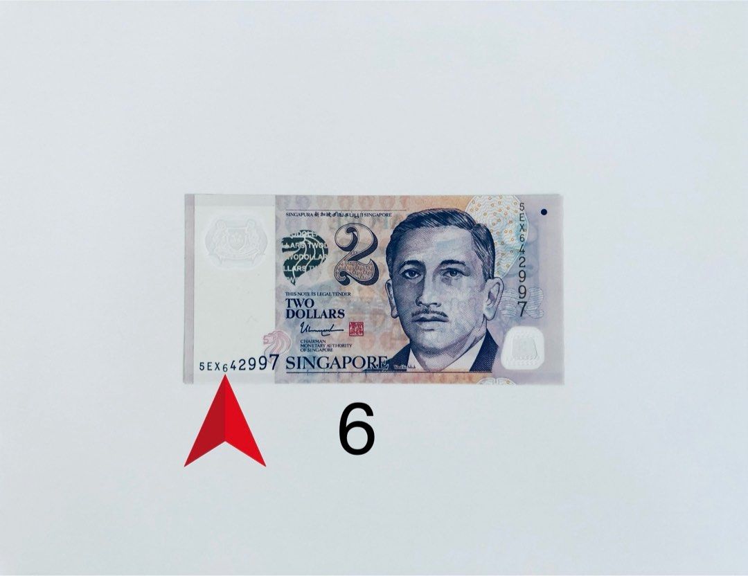Error Notes Number 6 (Category: Currency) located in Singapore. Submitted by frederickcollection (Listing ID 1130074792, Image 1). Description: Error Notes Number 6 Original Paper as Picture.