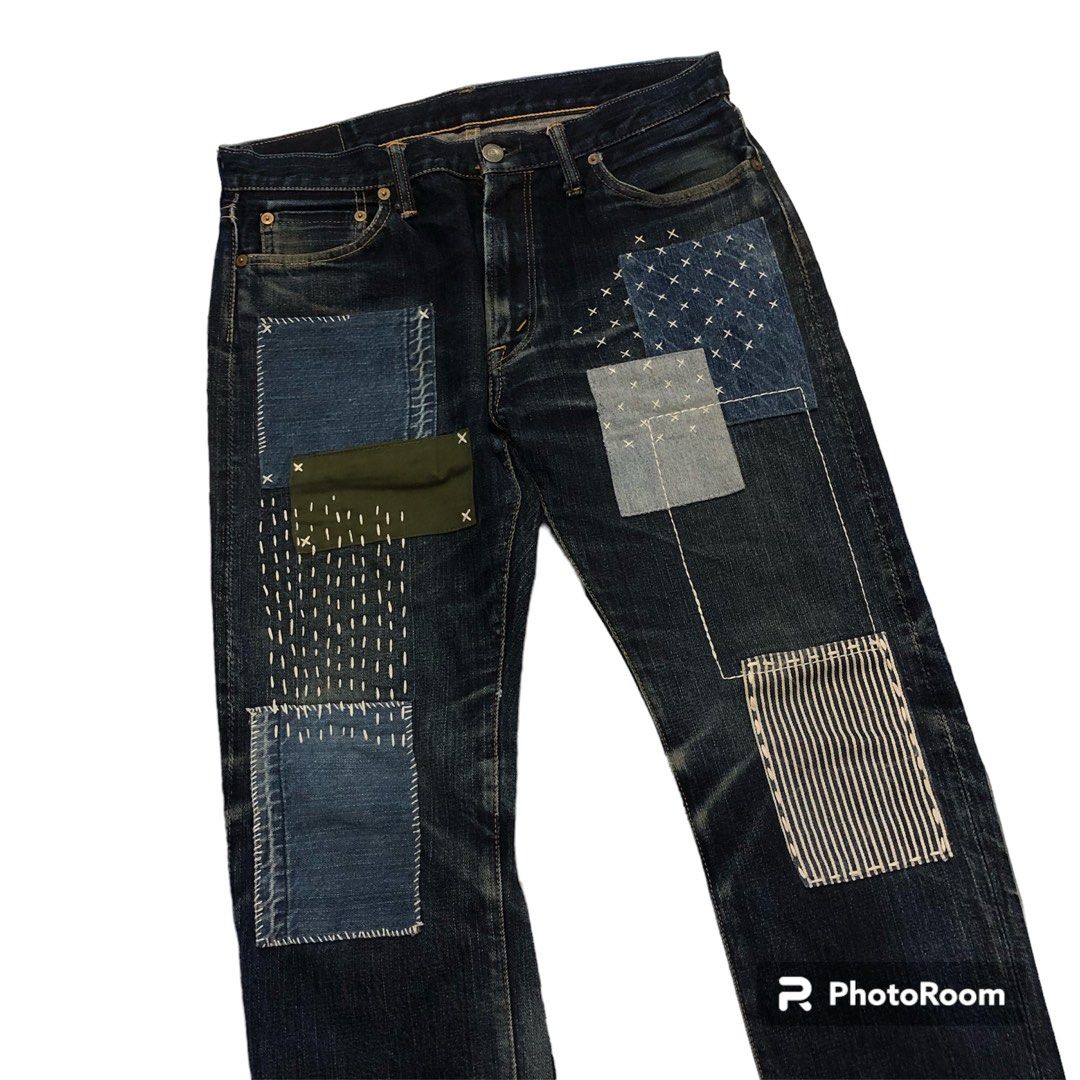 FLAT HEAD PATCHWORK JEANS (Category: Jeans) located in Alor Setar. Submitted by kechik_seventynine (Listing ID 1302225965, Image 2). Description: ❌SOLD OUT ❌ SELUAR JEANS FLAT HEAD MADE IN JAPAN DESIGN CUSTOM PATCHWORK PINGGANG 31/32 LABUH 39 #momotaro #evisu #levis #pureblue #samurai #eternal #japanjeans .