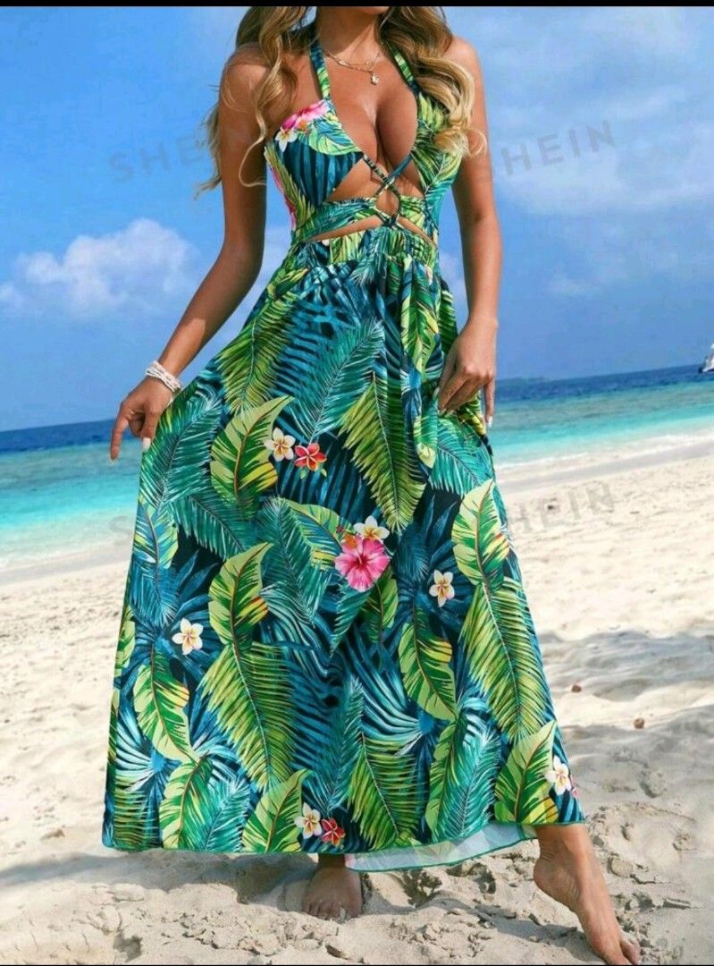 Floral dress beach discount