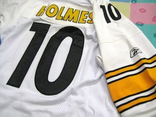 Football jersey USA NFL Pittsburgh Steelers #10 Santonio Holmes White