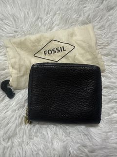 Fossil Double Zip Black Wallet