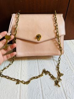 Fossil Leather Brass Gold Hardware
