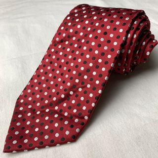 Geoffrey Beene Red Polkadot Necktie