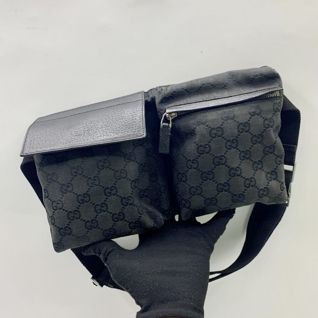 DISCOUNTED GUCCI 28566 CANVAS BLACK BELT BAG 247019431 WE Luxury Bags Wallets on Carousell