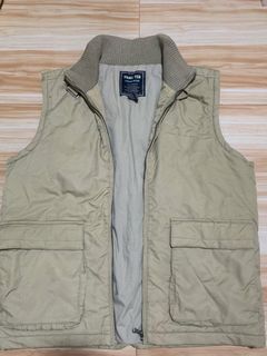 Hang Ten Zip Up Khaki Cargo Vest Jacket