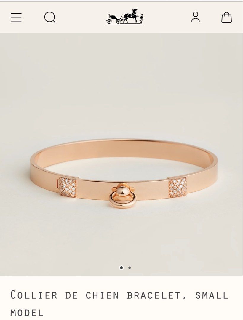 Hermes cdc rose gold bracelet top