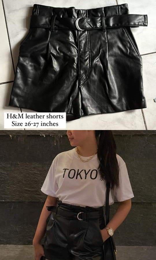 Leather shorts h top