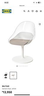 Ikea Baltsar White Swivel Chair