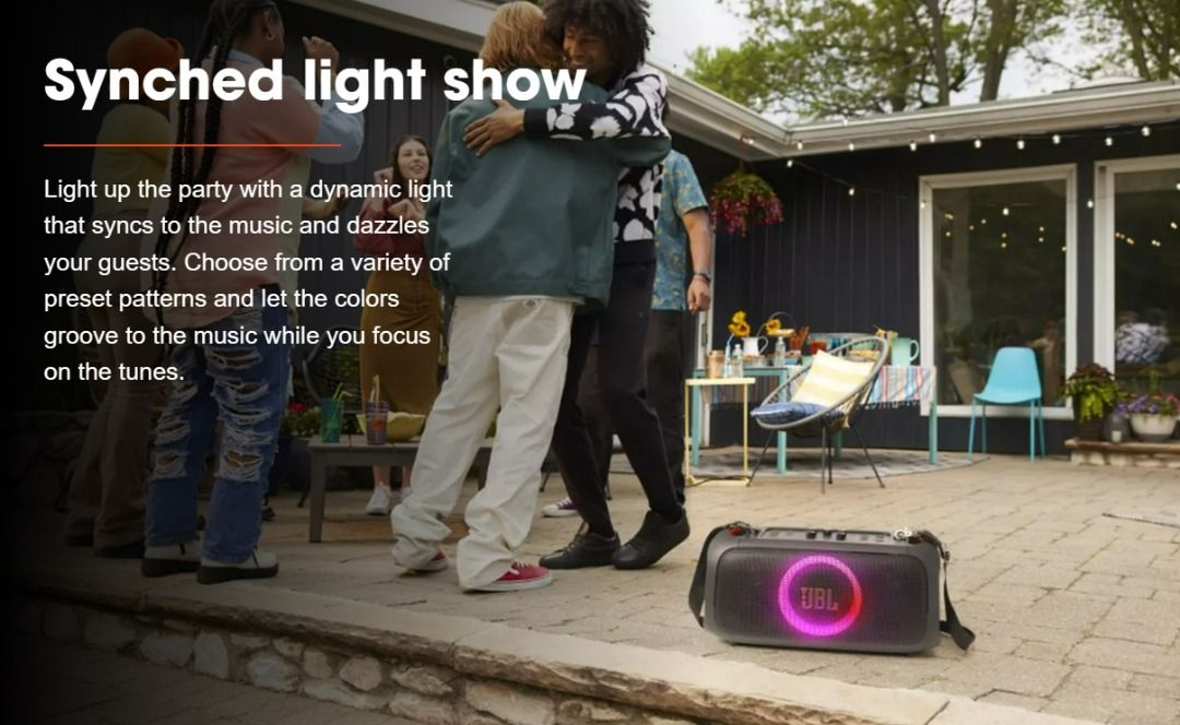 thumbnail image 2 of JBL PartyBox On-the-Go Essential – Portable Bluetooth Speaker With Built-in Lights 2 of 4