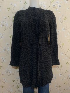 Juicy Couture cheetah leopard y2k polo dress long button down