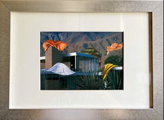 KAUFFMAN House BY NEUTRA  1 Original Collage Art 14 x 10 inches with FRAME