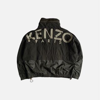 KENZO Paris Boxy Big Spellout Black Jacket