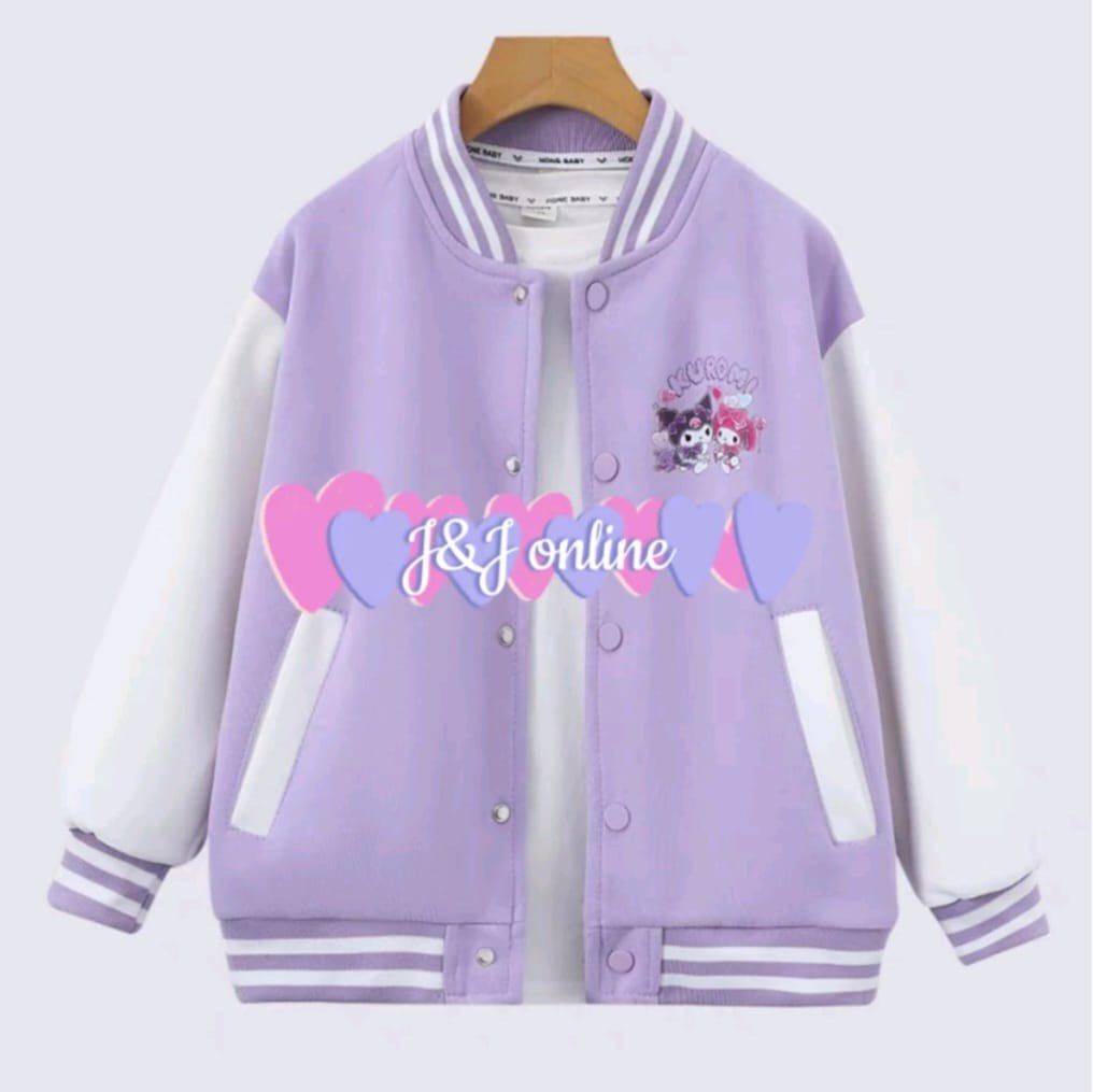 Kids Kuromi Basketball Jacket Korean Style, Women's Fashion, Coats