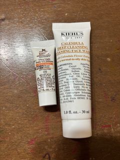 Kiehl’s Calendula deep cleansing and Sunscreen