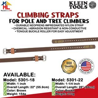 Klein Tools Climbing Straps for Pole & Tree Climbers