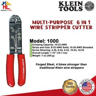 Klein Tools Multi-Purpose 6in1 Wire Stripper Cutter