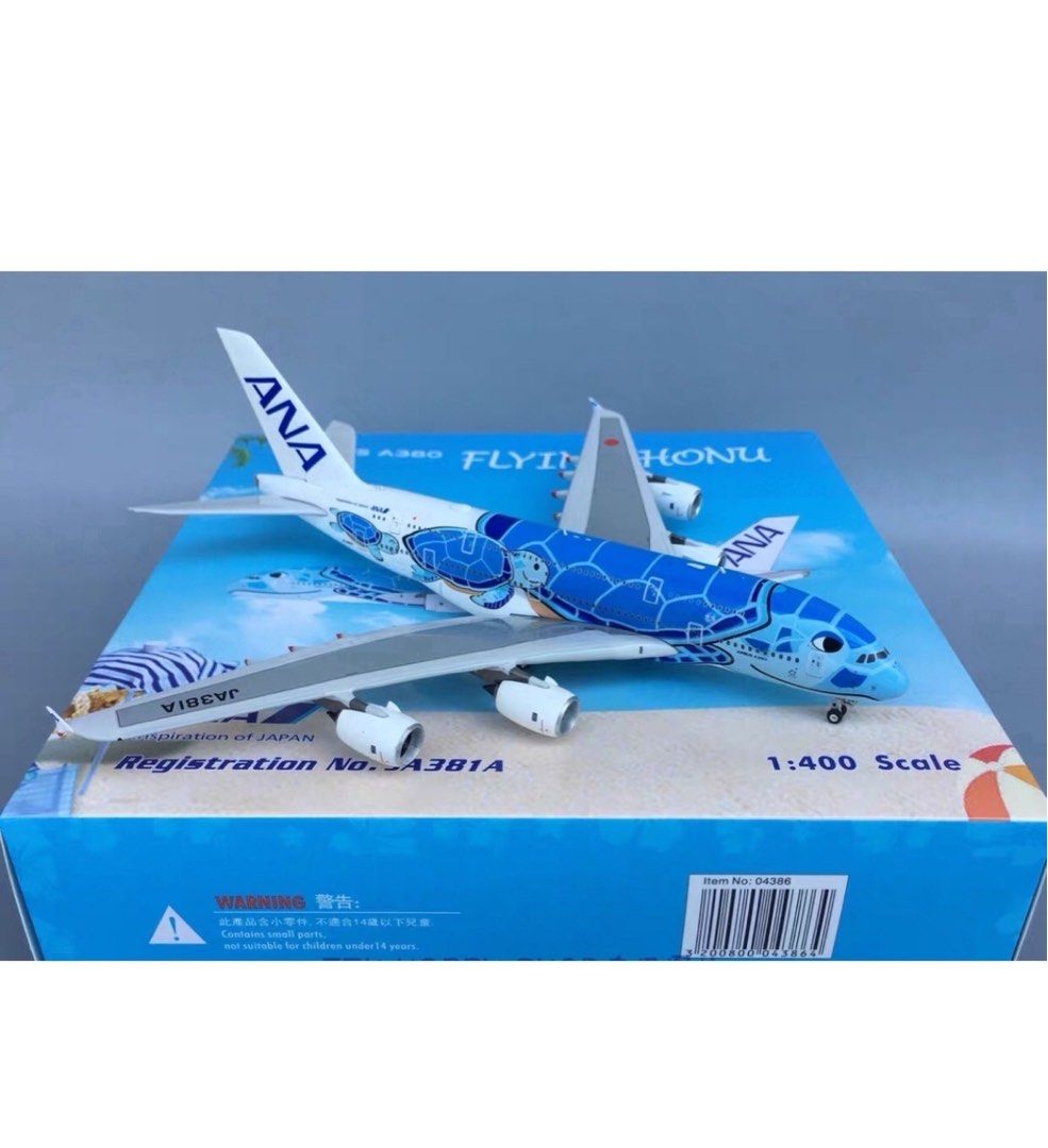 Phoenix 1/400 ANA A380-800 Lani Blue Turtle JA381A, Hobbies & Toys