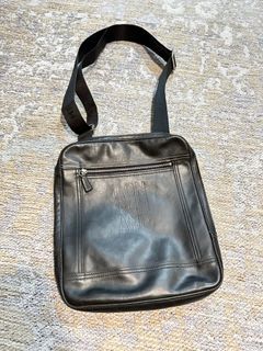 LIMITED EDITION LONGCHAMP BLACK LEATHER MESSENGER CROSSBODY sling bag with etiketa