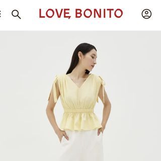 Love Bonito Ivala Textured Peplum Tie Top