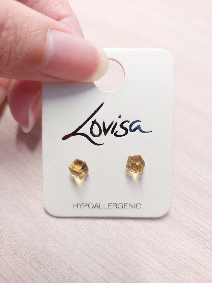 Lovisa Cube Stud Earrings Women s Fashion Jewelry Organisers Earrings on Carousell