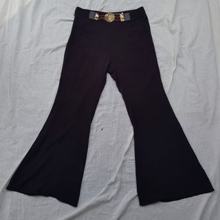medallion belt flare pants