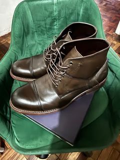 Sledgers Mens Brown Leather Formal Shoes / Boots