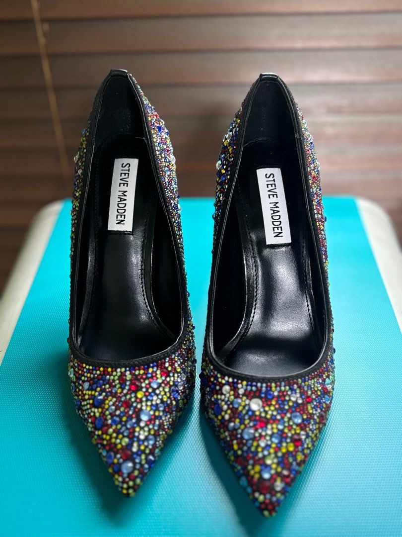 Multicolor Bling Heels from Steve Madden Women s Fashion Footwear Heels on Carousell