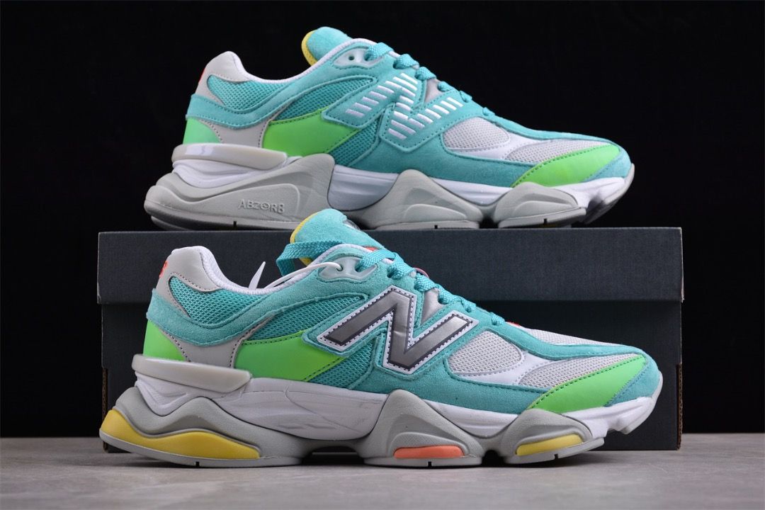 New Balance NB9060 Blue Green shoes Euro 36 46 Women s Fashion Footwear Sneakers on Carousell