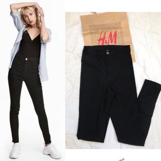 New H&M black skinny pants waist :28-30