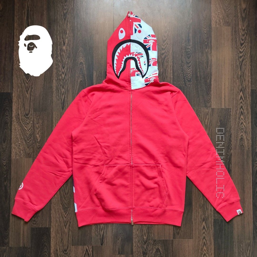NEW BAPE by A BATHING APE Bristish Our City Capsule x Selfridges Shark Hoodie Jacket Men s Fashion Coats Jackets and Outerwear on Carousell