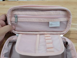 Ombu Gray and Pink Pencil Case