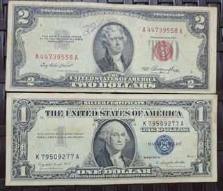 ONE DOLLARS AND TWO DOLLARS U.S. NOTES