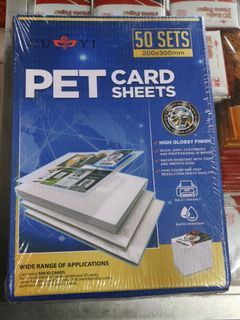 PET Card Sheets A4 size (50 Sets)