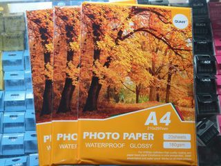 Photo paper Glossy A4 size 180gsm (20sheets per pack)