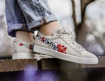 Puma Suede Hyper Embellished Glacier Gray Women s Sneakers US8 EUR38.5 Women s Fashion Footwear Sneakers on Carousell