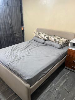 Queen Bed Frame and Queen Mattress with pull out bed