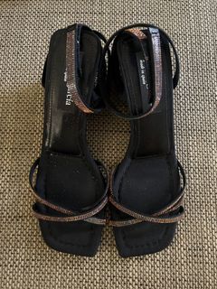 SALE! Authentic Pedro Garcia Wedge Strappy Sandals with Rhinestones Black (Sz 38)