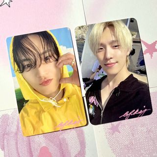 [SEE DESCRIPTION] Seventeen Mingyu 17th Heaven Carver RPC + Dino Nana Tour PC Yellow Raincoat Noot noot Heart Cheek Photocard