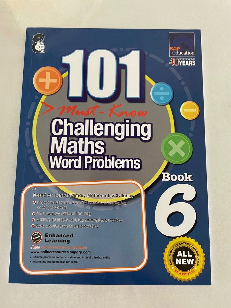 101 Must-Know Challenging Maths Word Problems Book, Hobbies & Toys ...