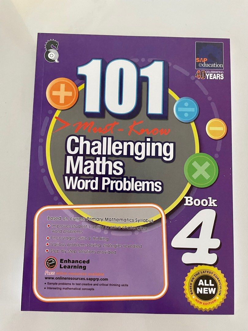 101 Must-Know Challenging Maths Word Problems Book, Hobbies & Toys ...