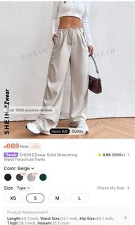 Shein Cargo and parachute pants