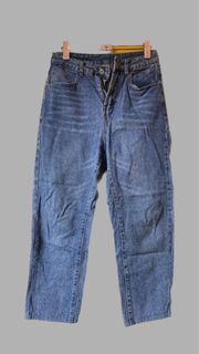 Shein High Waist Blue Baggy Denim Jeans