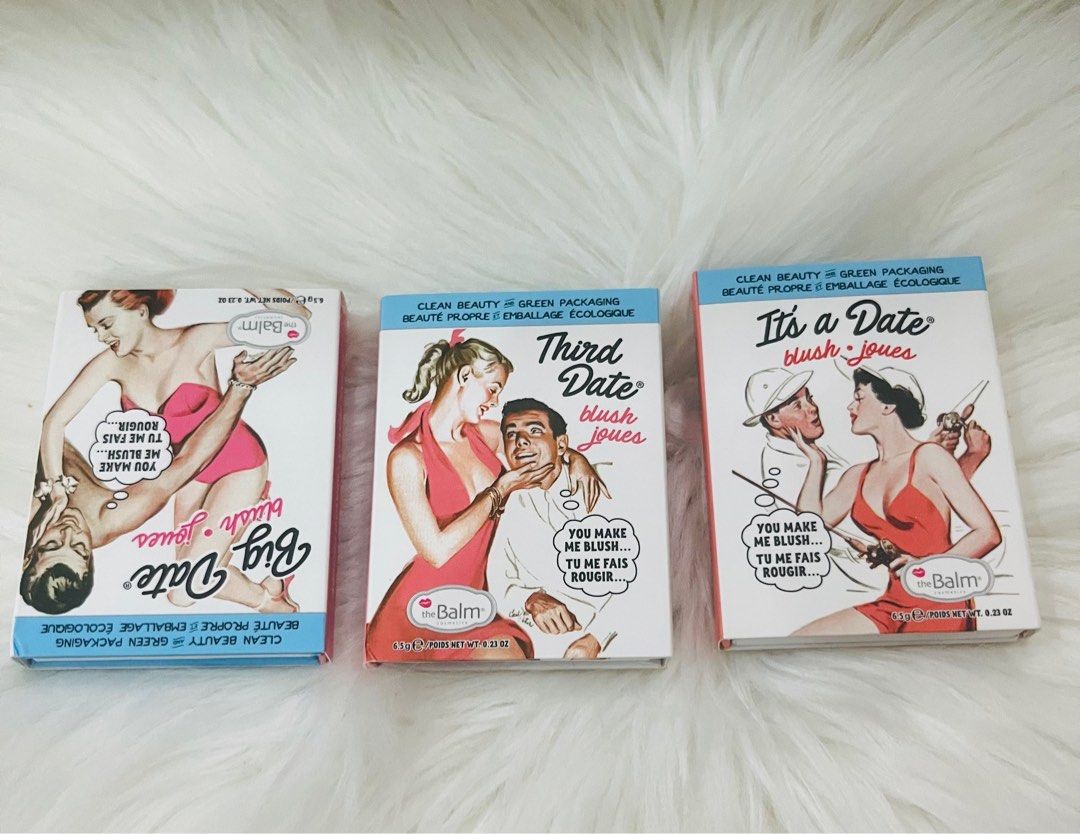 SOLD PER SHADE-the Balm Blush Joues (Category: Makeup) located in Makati City. Submitted by cashfrancefashioncosmetics_ph (Listing ID 1302554236, Image 2). Description: SOLD PER PIECE The Balm Blush Joues SHADE BIG DATE 6.5g THIRD DATE 6.5g ITS A DATE. 6.5g AUTHENTIC BRAND NEW PM FOR MORE DETAILS .