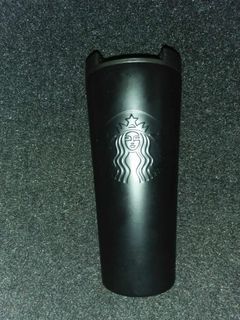 Starbucks Tumbler 16oz Stainless Steel Etched Siren Black Core