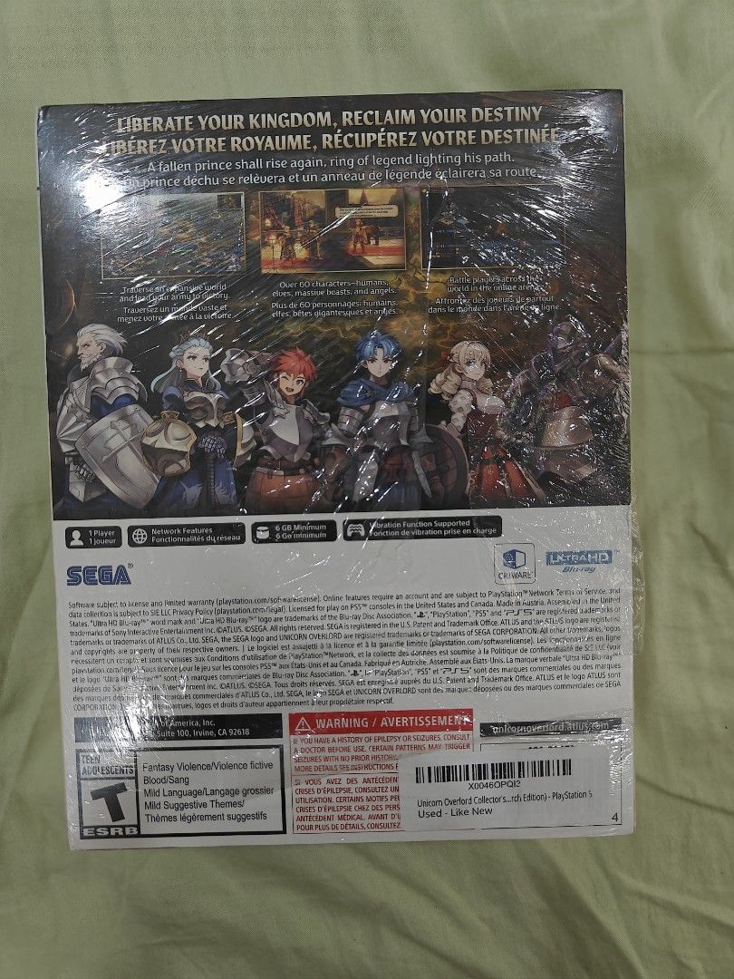 Unicorn Overlord Monarch Edition PS5 (Category: PlayStation) located in Quezon City. Submitted by husbandossimpact (Listing ID 1302390427, Image 2). Description: .
