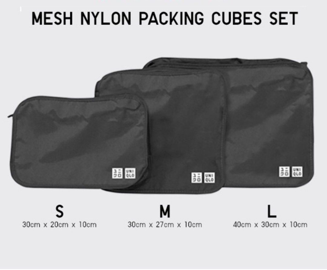 Uniqlo packing cubes top
