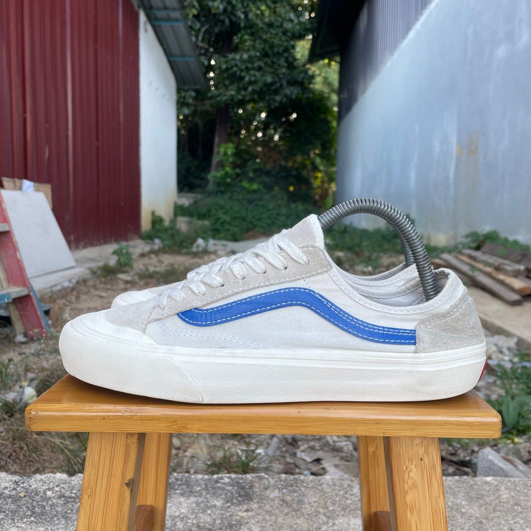 Blue vans fashion sale