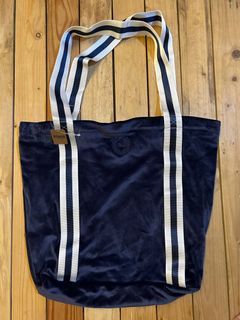 Victoria’s Secret PINK Navy Blue Velour Ribbed tote